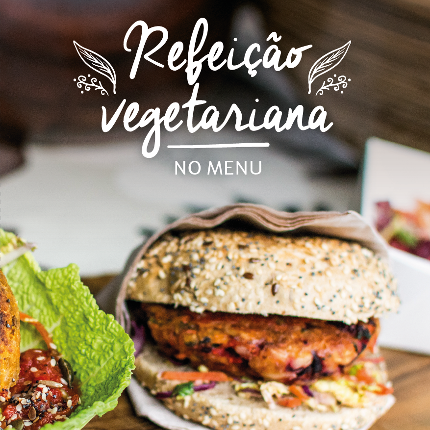 Refeição vegetariana no menu